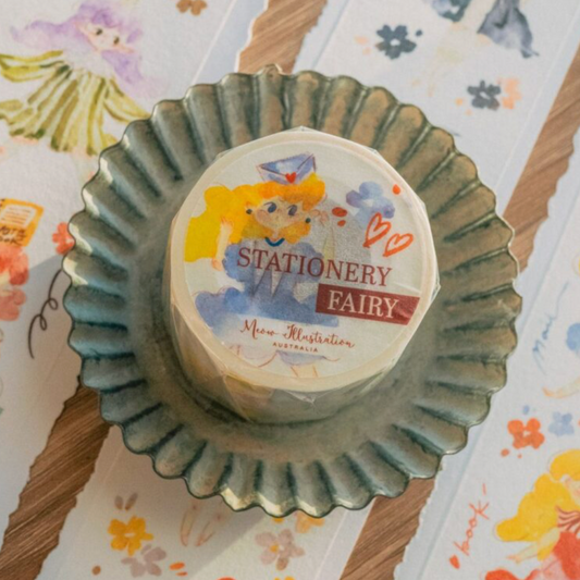 Meow Illustration Washi Tape - Stationery Fairy