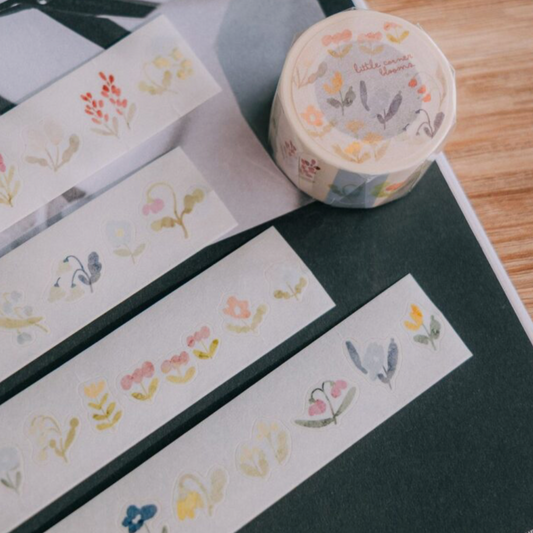 Meow Illustration Kiss-Cut  Washi Tape - Little Corner Blooms