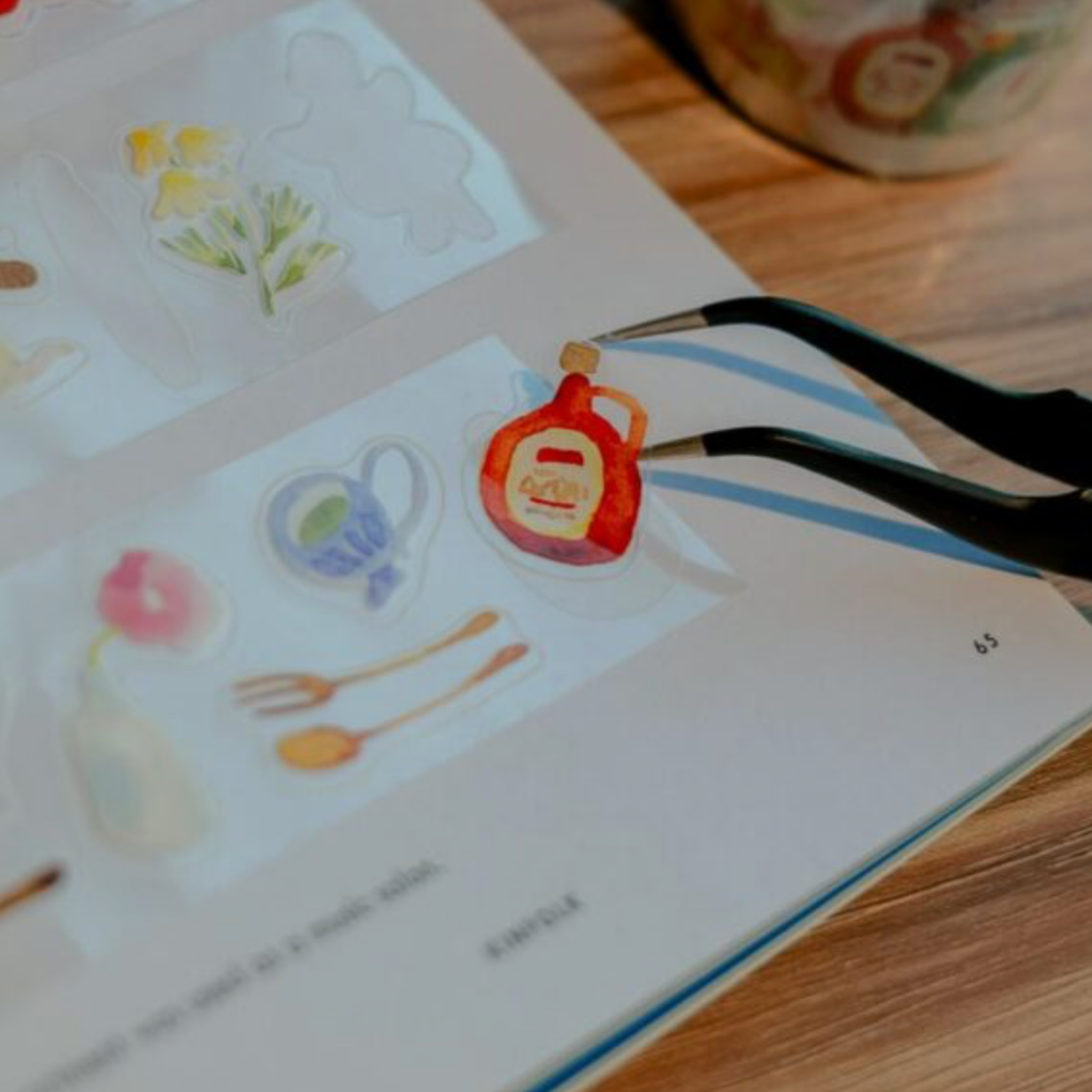Meow Illustration Kiss-Cut  PET Tape - A Day a the Bakery