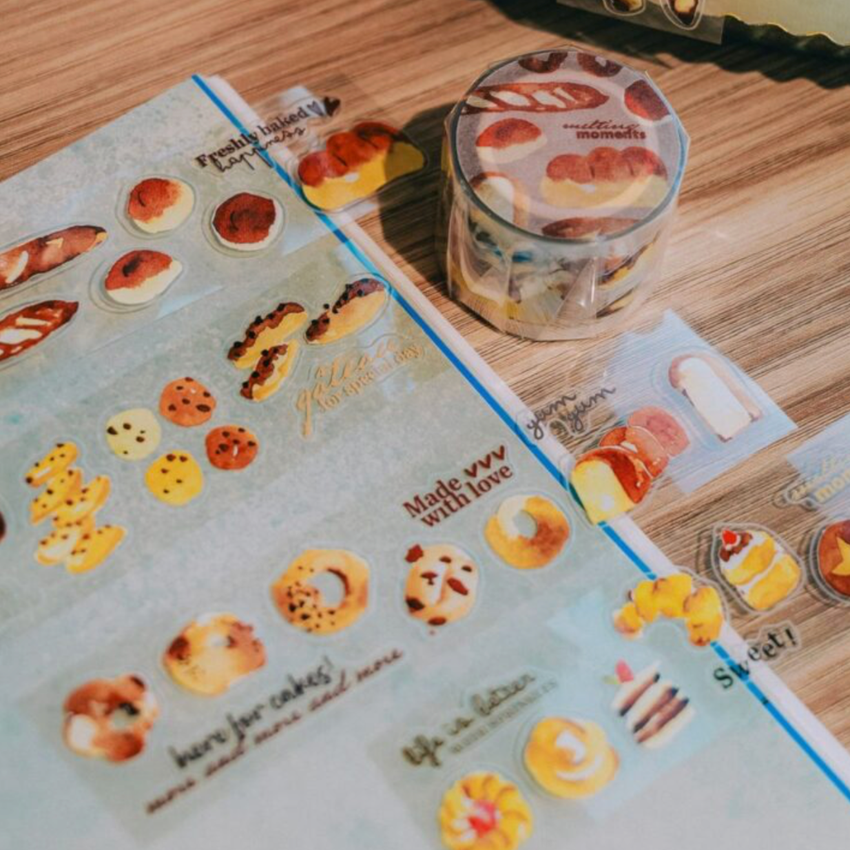 Meow Illustration Kiss-Cut  PET Tape - Melting Moments