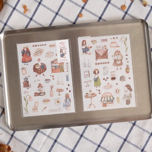 Sho Little Happiness PET Sticker Sheets - Coffee Days