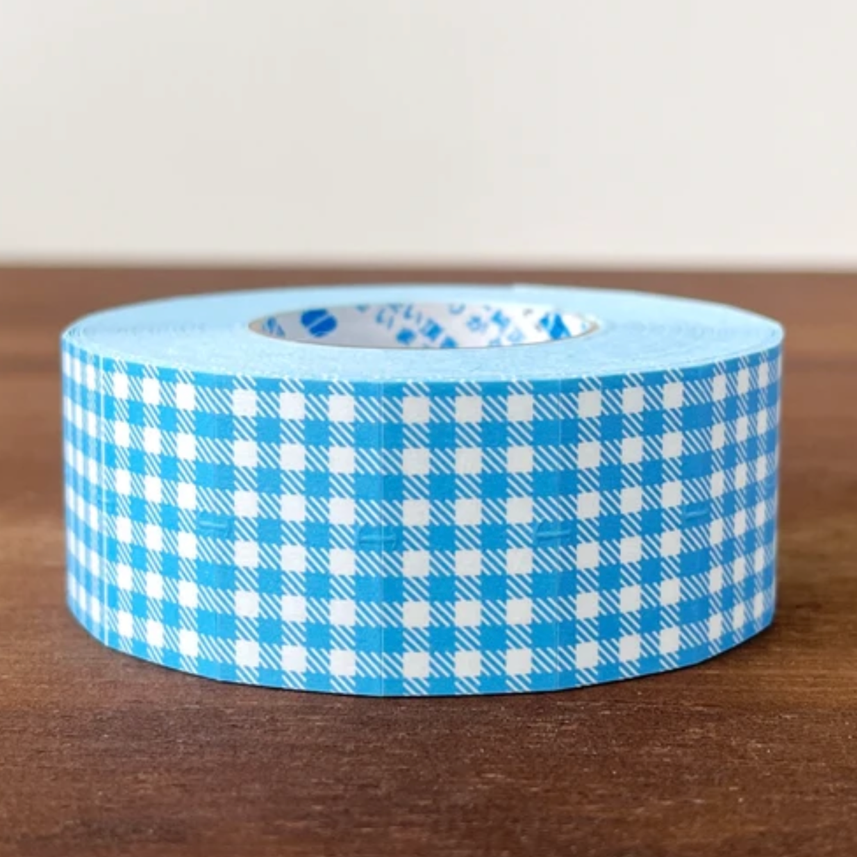 Stamp Marche Gingham Label Stickers - Blue