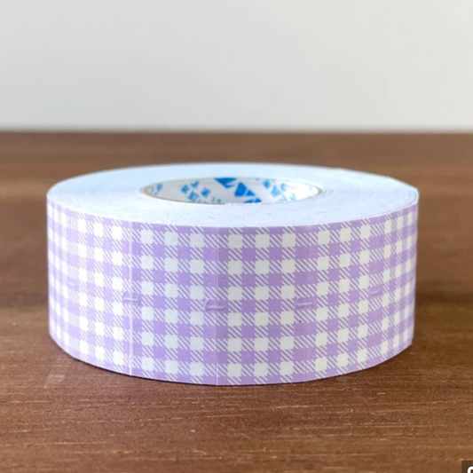 Stamp Marche Gingham Label Stickers - Lavender