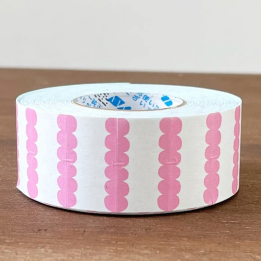 Stamp Marche  Label Stickers - Pink Scallop