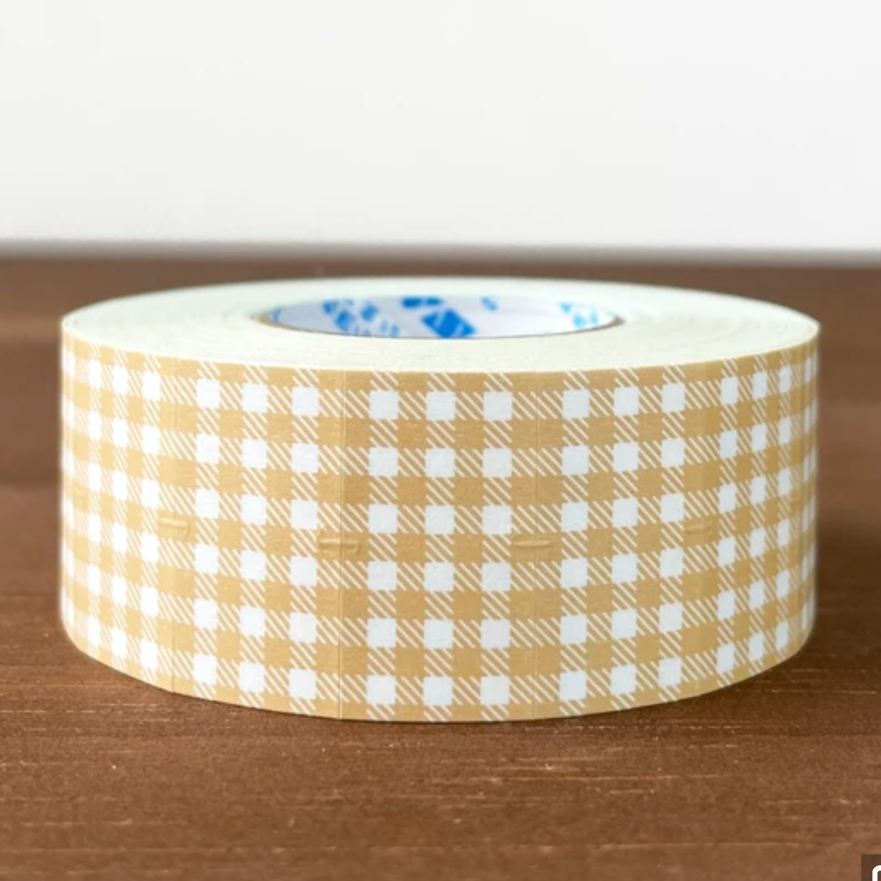Stamp Marche Gingham Label Stickers - Beige