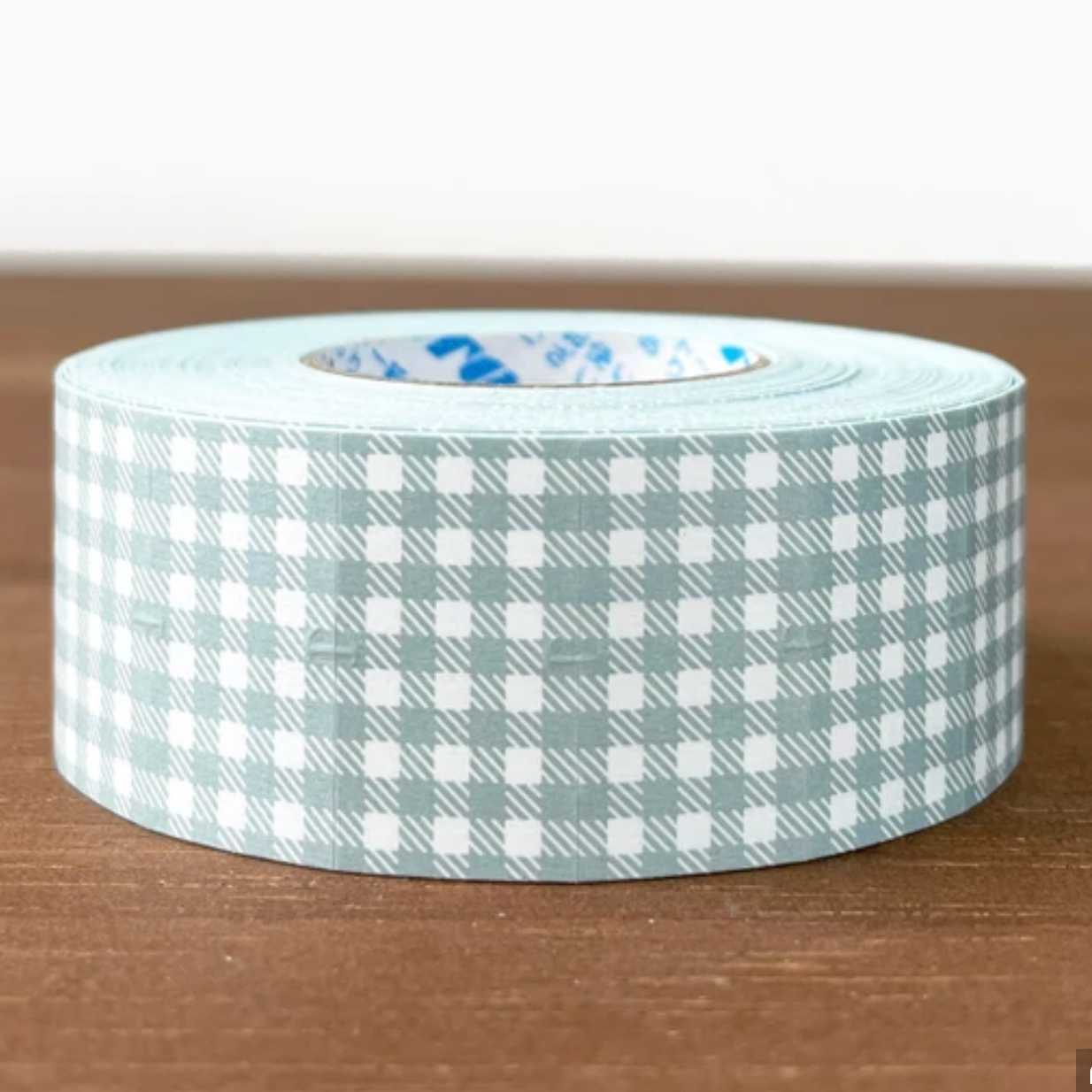Stamp Marche Gingham Label Stickers - Dusty Blue