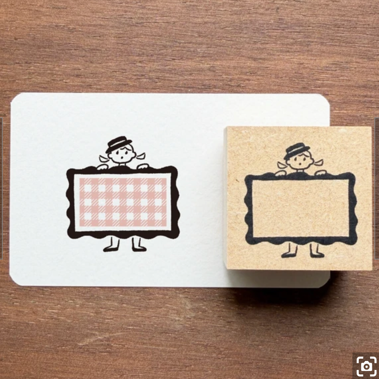 Stamp Marche Labetomo Rubber Stamp Series  - Girl Frame