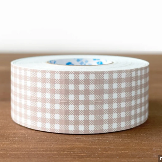 Stamp Marche Gingham Label Stickers - Dusty Pink