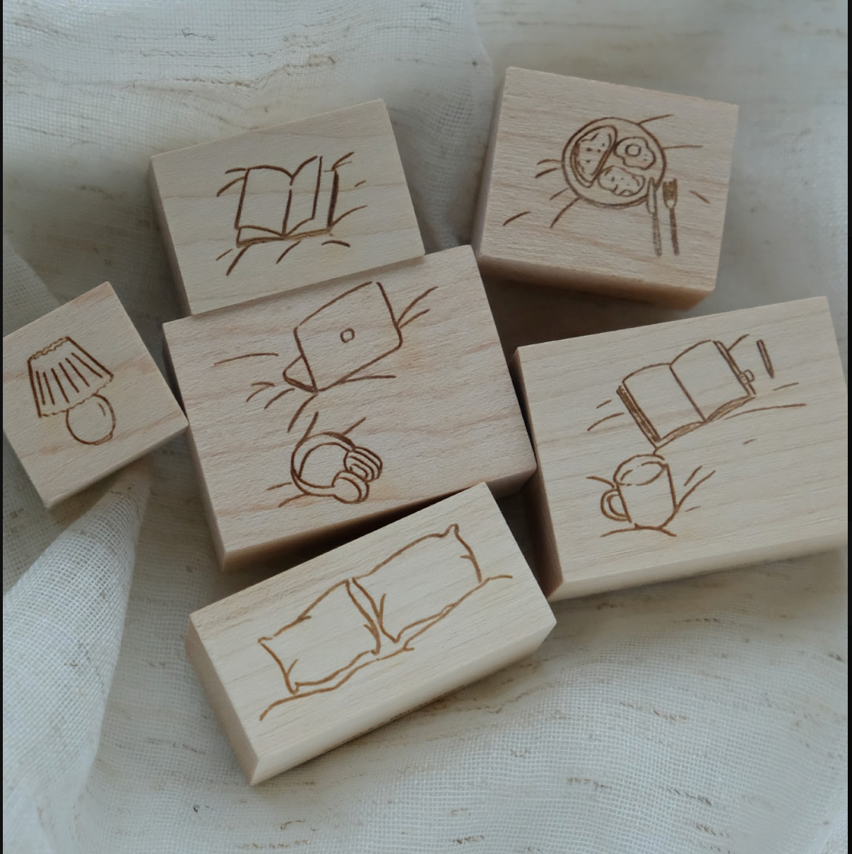 Wenyea's Illustration Rubber Stamps - Rest Series