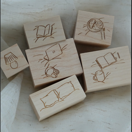 Wenyea's Illustration Rubber Stamps - Rest Series