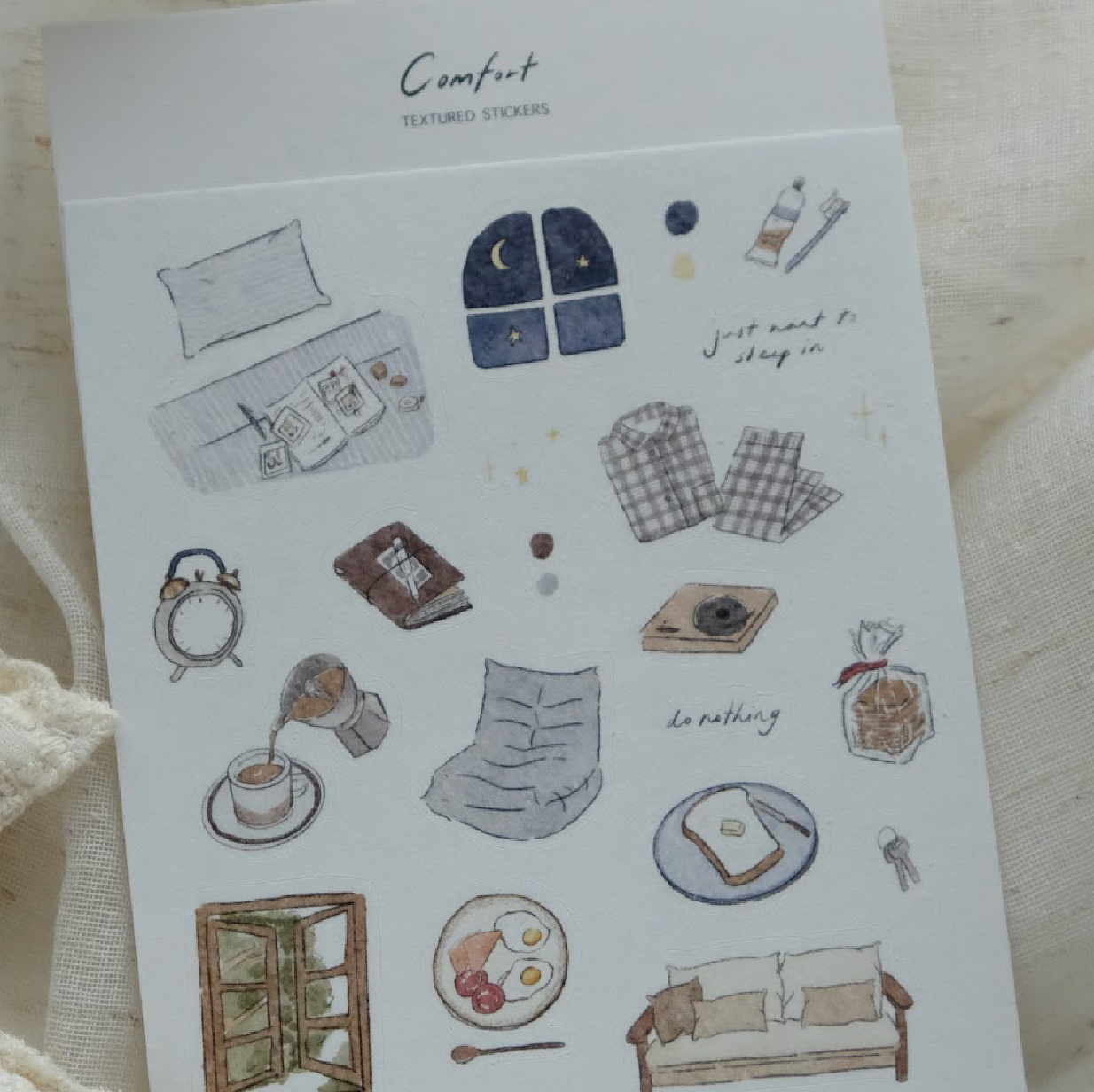 Wenyea's Illustration Sticker Sheet - Comfort