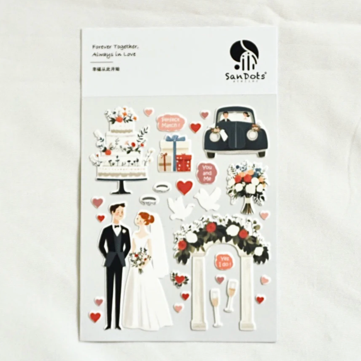 SanDots Atelier Sticker Sheet - Forever Together, Always in Love