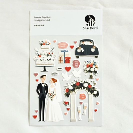 SanDots Atelier Sticker Sheet - Forever Together, Always in Love