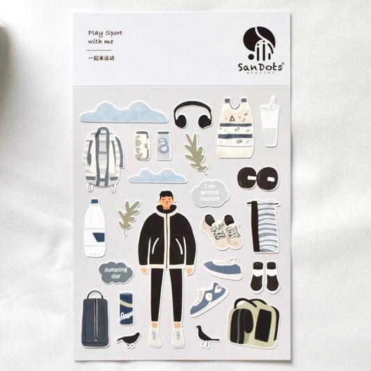 SanDots Atelier Sticker Sheet - Play Sports With Me