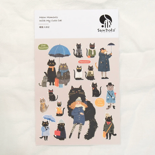 SanDots Atelier Sticker Sheet - Meow Moments with My Cute Cat