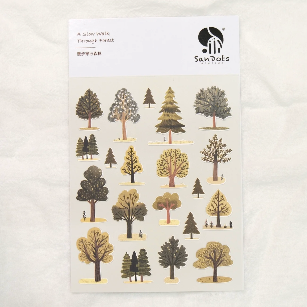 SanDots Atelier Sticker Sheet - A Slow Walk Through the Forest