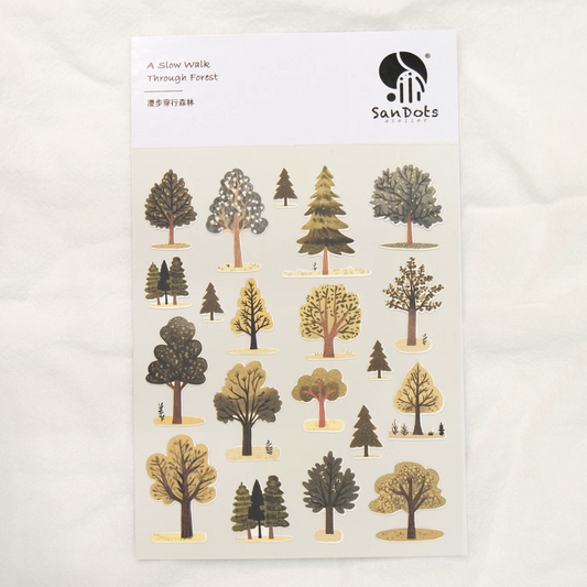 SanDots Atelier Sticker Sheet - A Slow Walk Through the Forest