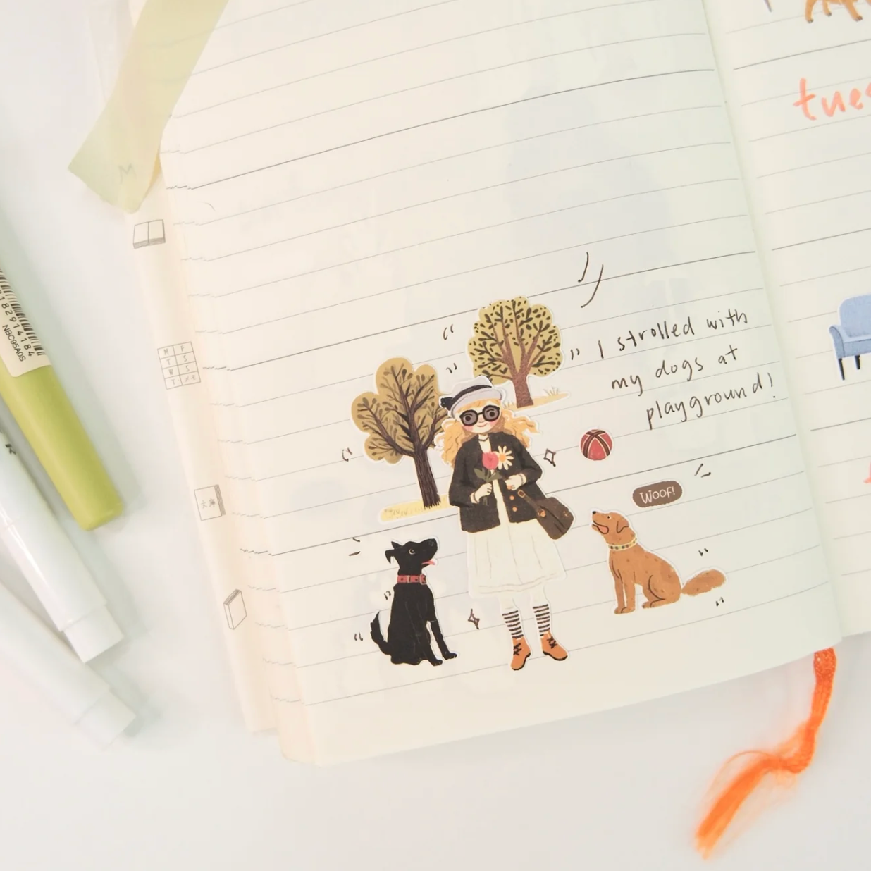SanDots Atelier Sticker Sheet - A Slow Walk Through the Forest