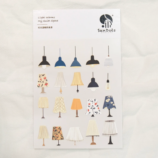 SanDots Atelier Sticker Sheet - Light Warms My Quiet Space