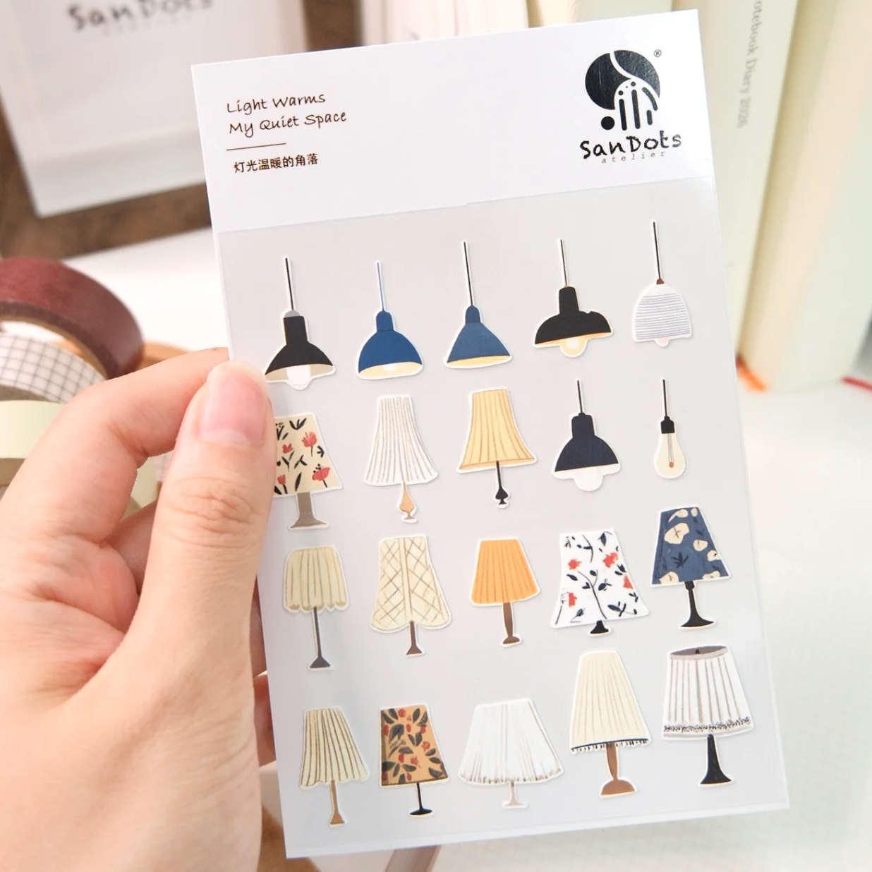 SanDots Atelier Sticker Sheet - Light Warms My Quiet Space