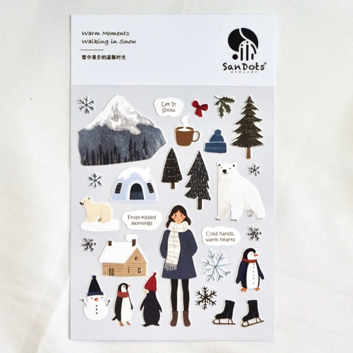 SanDots Atelier Sticker Sheet - Warm Moments Walking in the Snow