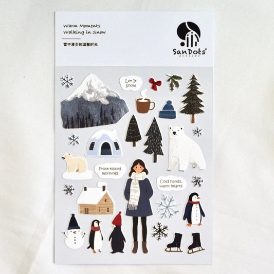 SanDots Atelier Sticker Sheet - Warm Moments Walking in the Snow