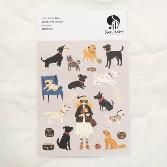 SanDots Atelier Sticker Sheet - Catch the Ball, Chase the Breeze
