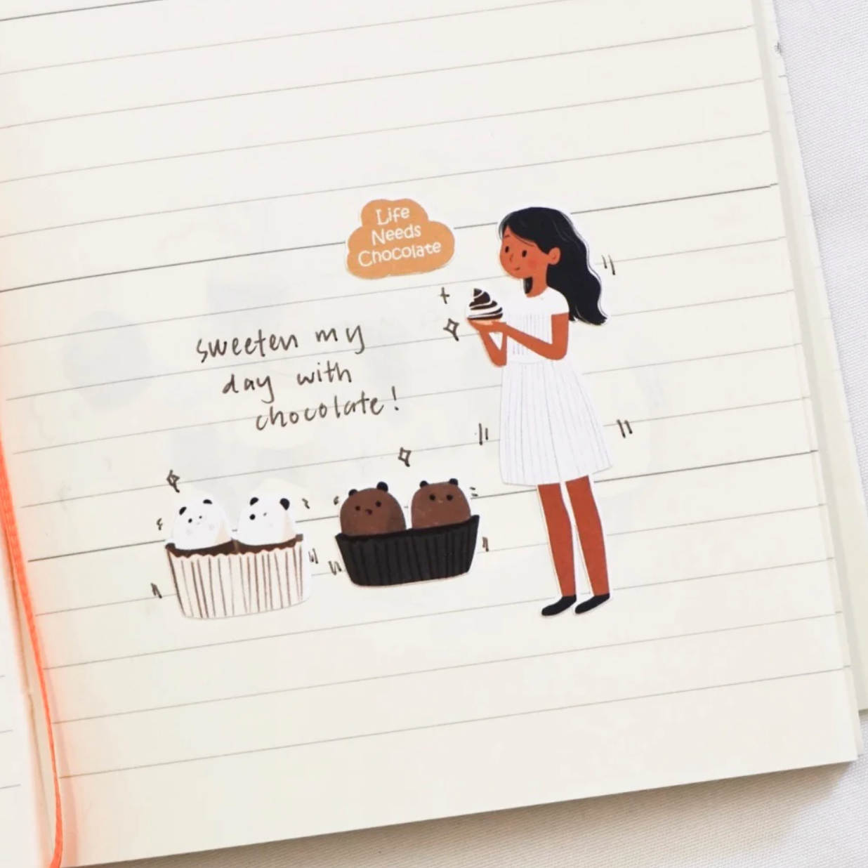 SanDots Atelier Sticker Sheet - Choco Lovers' Fantasy World