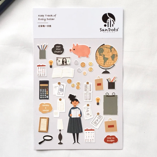 SanDots Atelier Sticker Sheet - Keep Track of Every Dollar