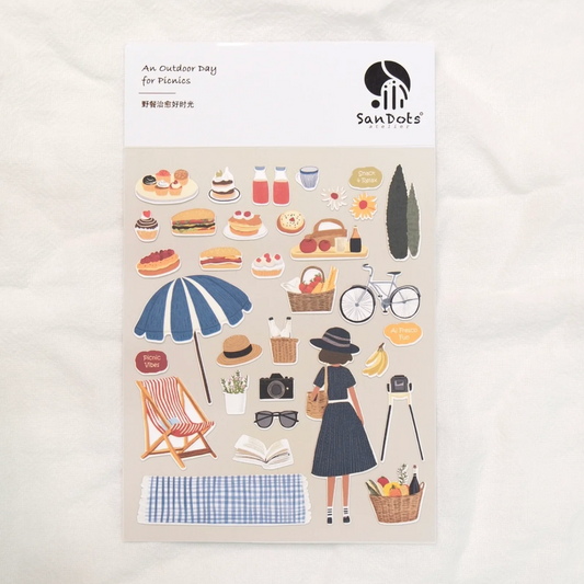 SanDots Atelier Sticker Sheet - An Outdoor Day for Picnics
