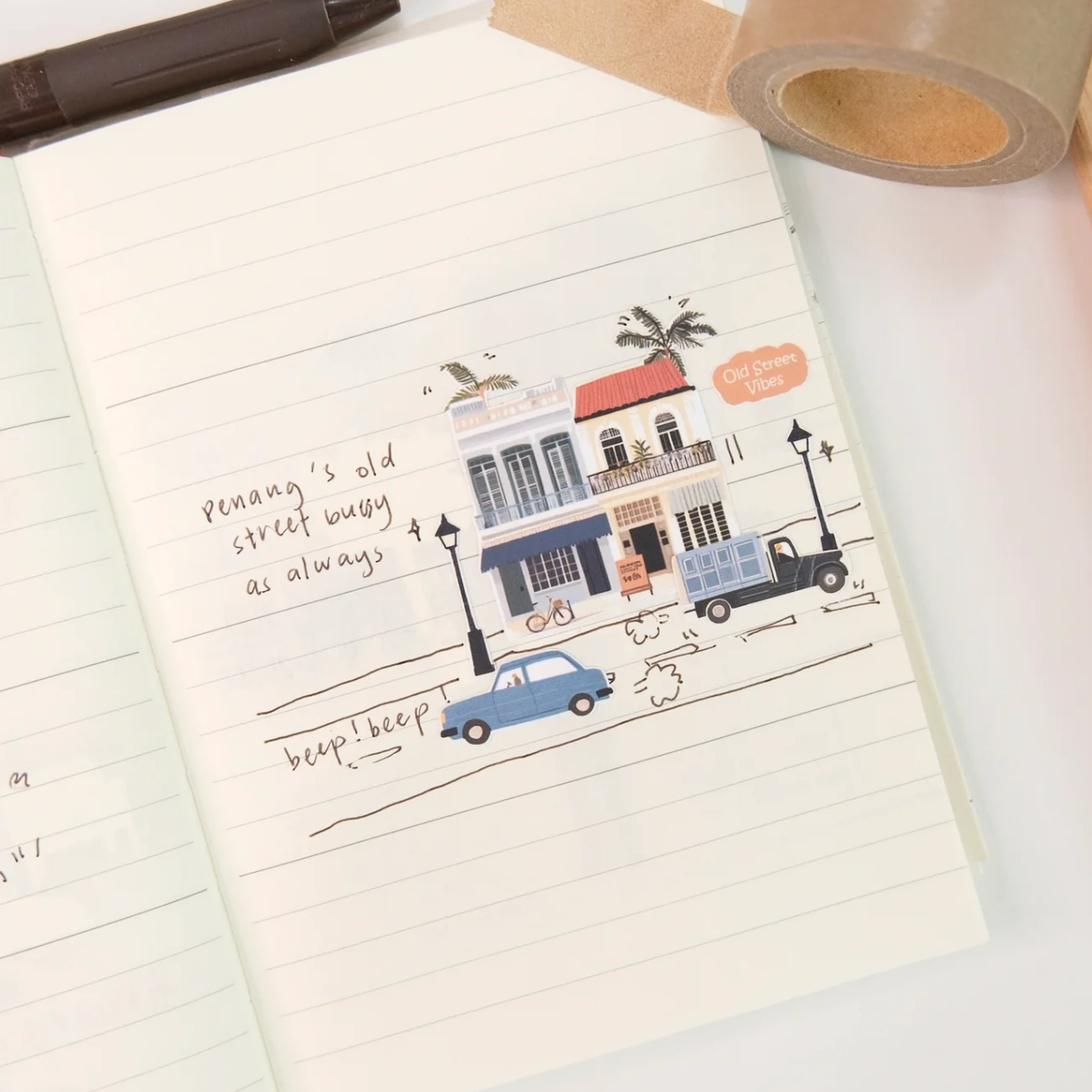 SanDots Atelier Sticker Sheet - Walking into the Old Street