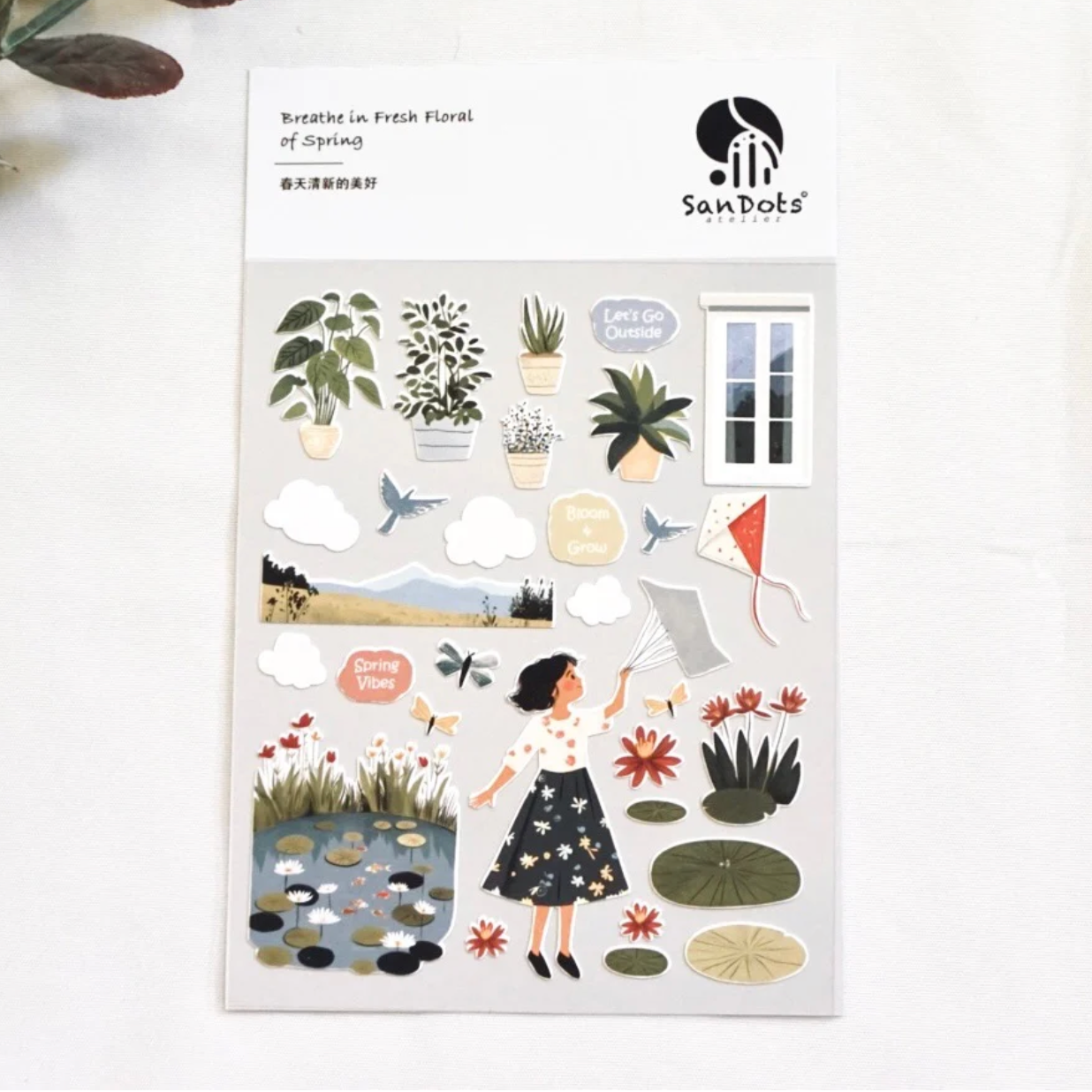 SanDots Atelier Sticker Sheet - Breathe in Fresh Floral of Spring