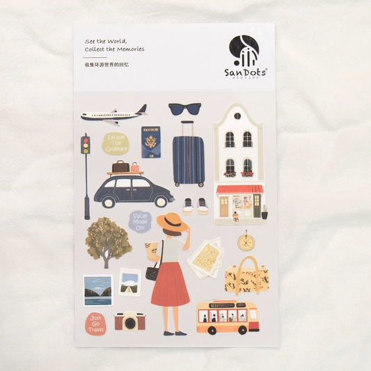 SanDots Atelier Sticker Sheet - See the World, Collect the Memories