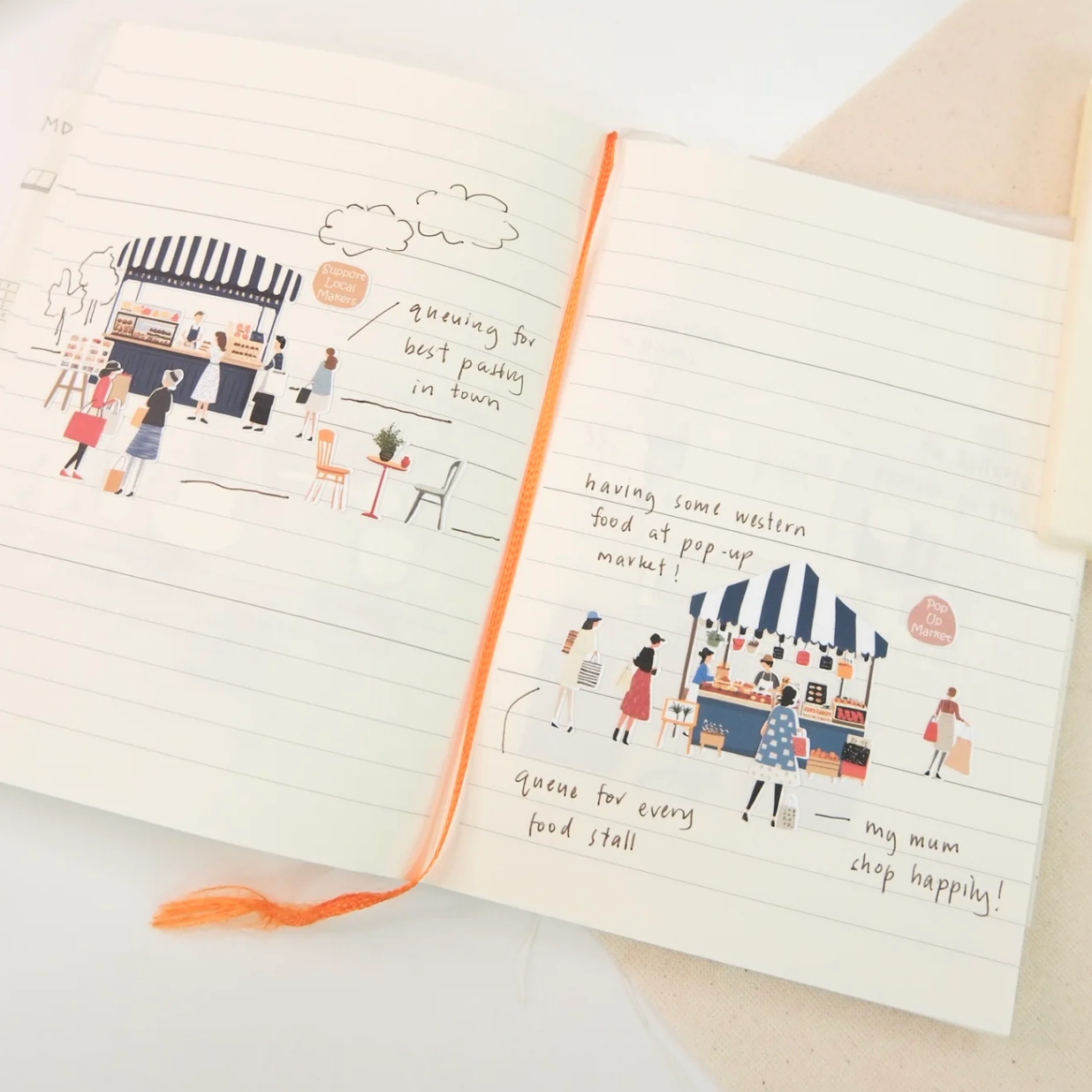 SanDots Atelier Sticker Sheet - Weekend Pop-Up Market Vibes