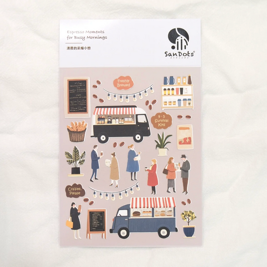 SanDots Atelier Sticker Sheet - Weekend Pop-Up Market Vibes