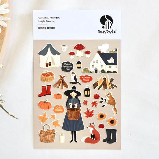 SanDots Atelier Sticker Sheet - Autumn Harvest, Maple Breeze