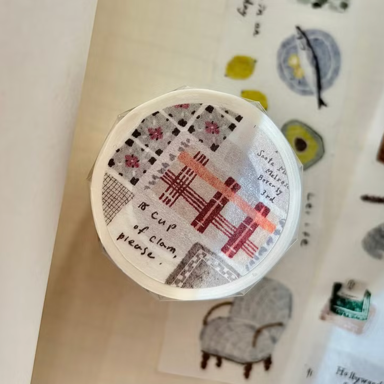 Pion Kiss-Cut Washi Tape - Cozy Mood