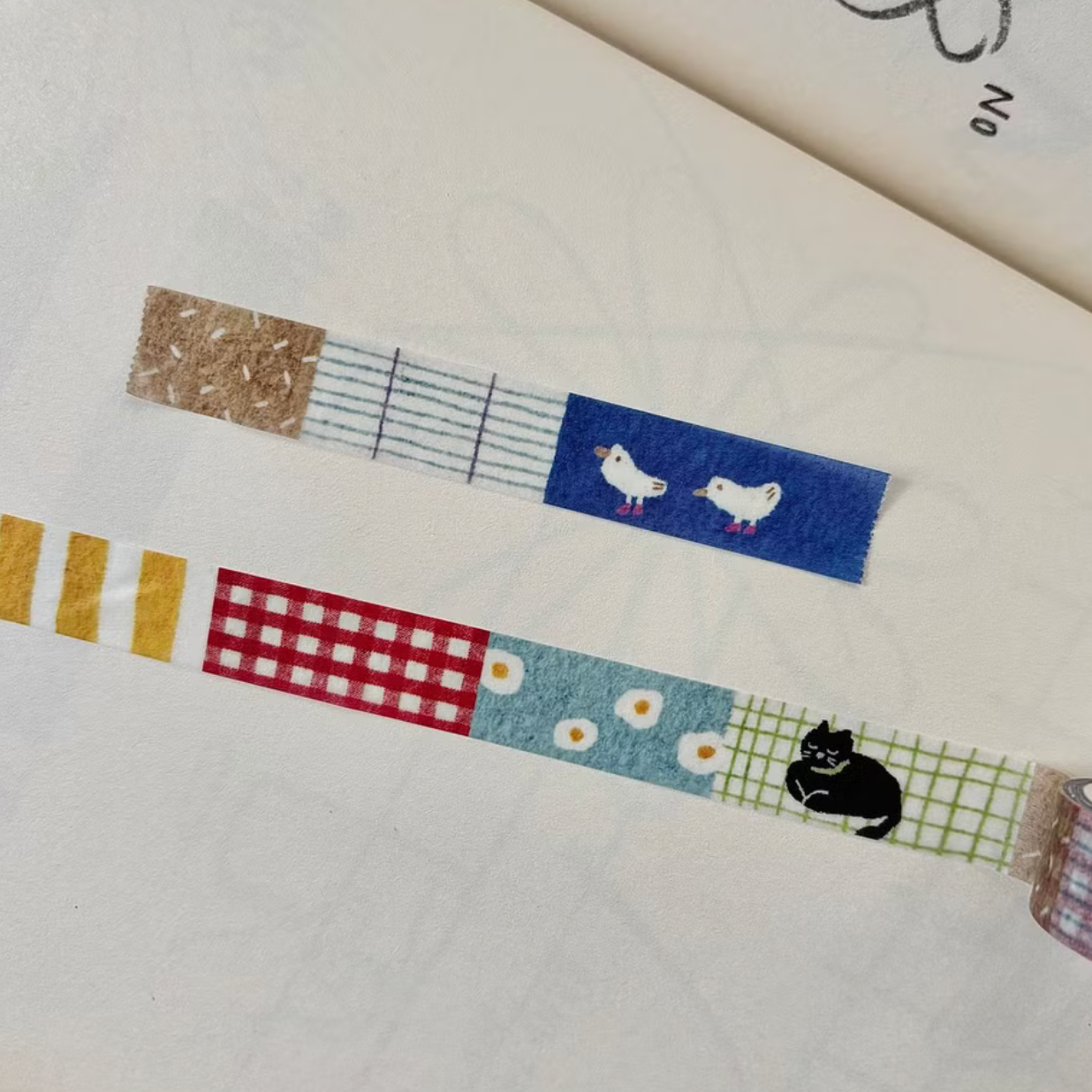 Pion Washi Tape - Cat on the Rug A & B