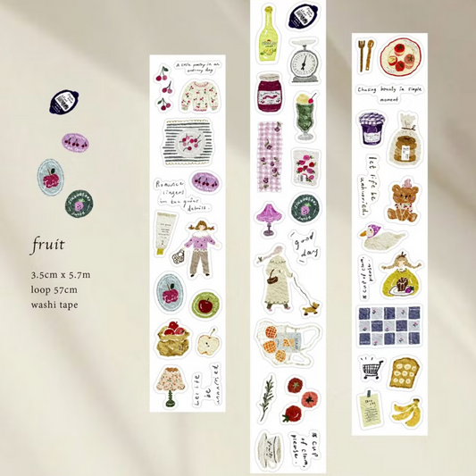 Pion Kiss-Cut Washi Tape - Fruit