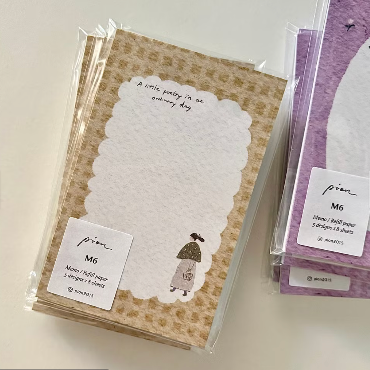Pion Memo Paper - M5 and M6 sizes in two designs