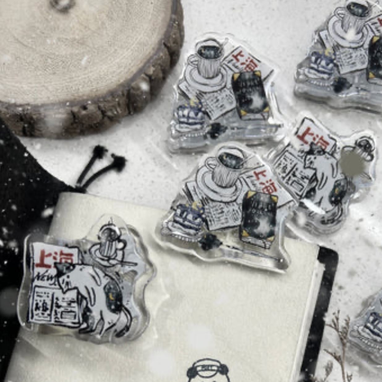 Black Milk Project Notes in the Night Collection - Acrylic Clips
