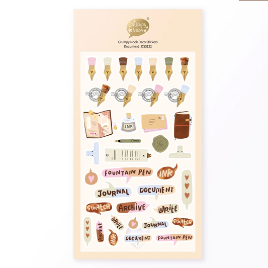 Grumpy Nook Deco Sticker Sheet - Document