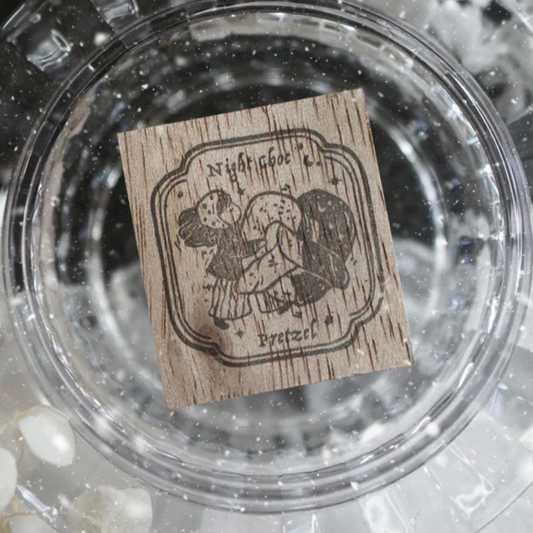 Black Milk Project Notes in the Night Rubber Stamp - Night Choc Pretzel