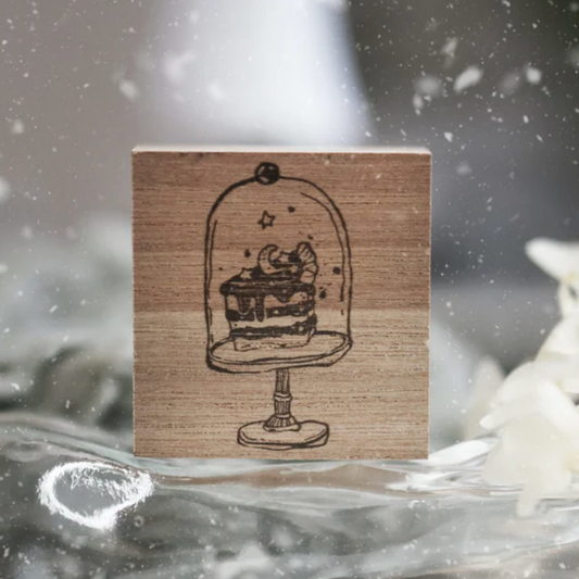 Black Milk Project Notes in the Night Rubber Stamp - Moon Slice