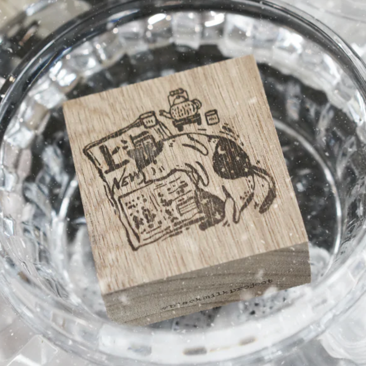 Black Milk Project Notes in the Night Rubber Stamp - Night News
