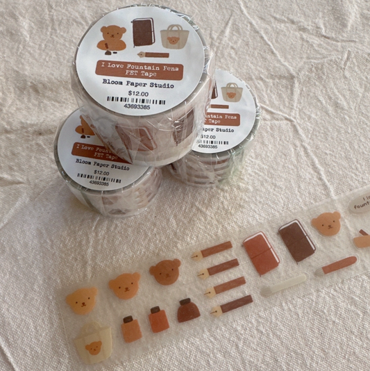 Bloom Paper Studio Kiss-Cut PET Tape - I Love Fountain Pens