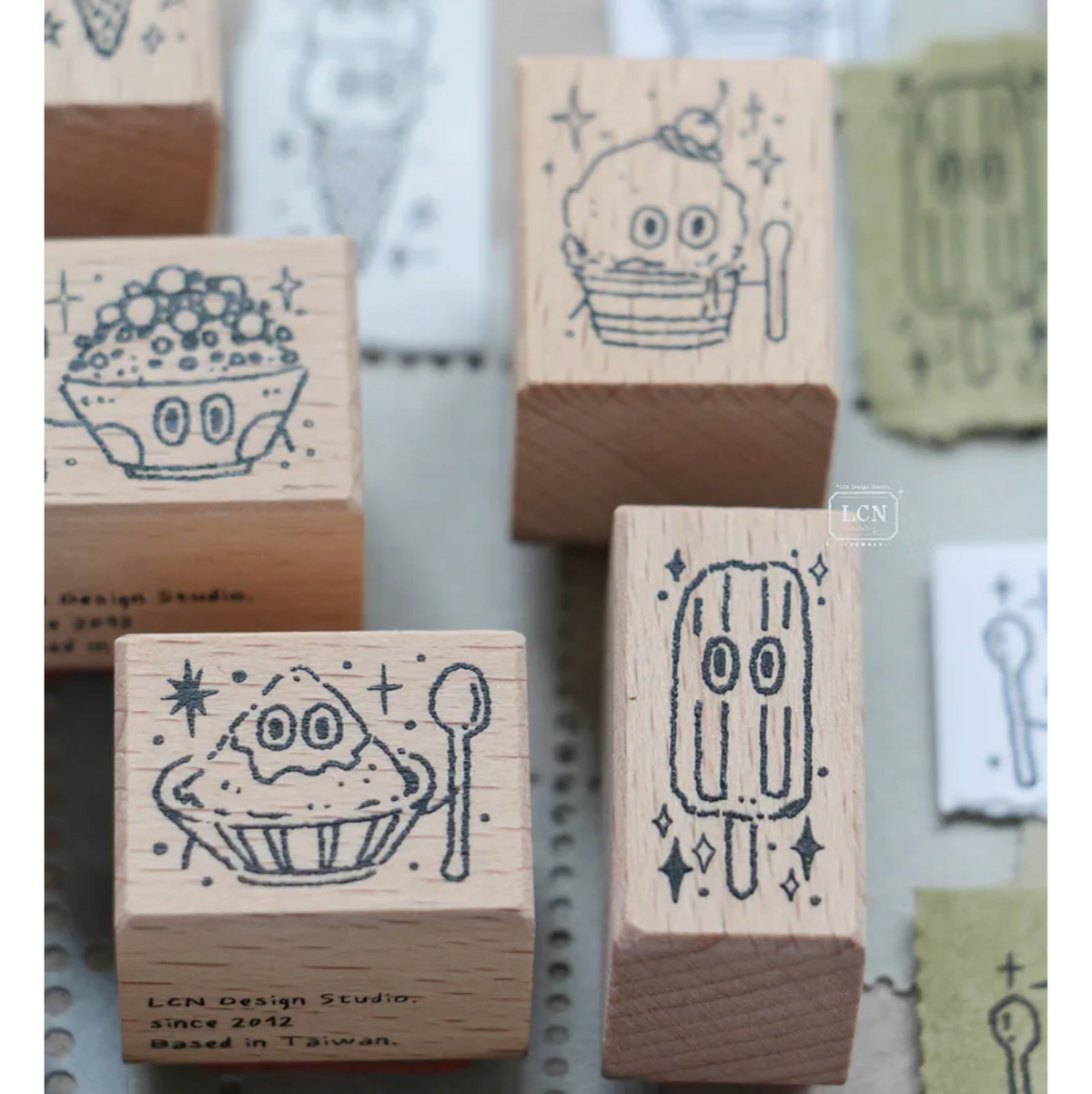 LCN Design Studio Rubber Stamp- Desserts