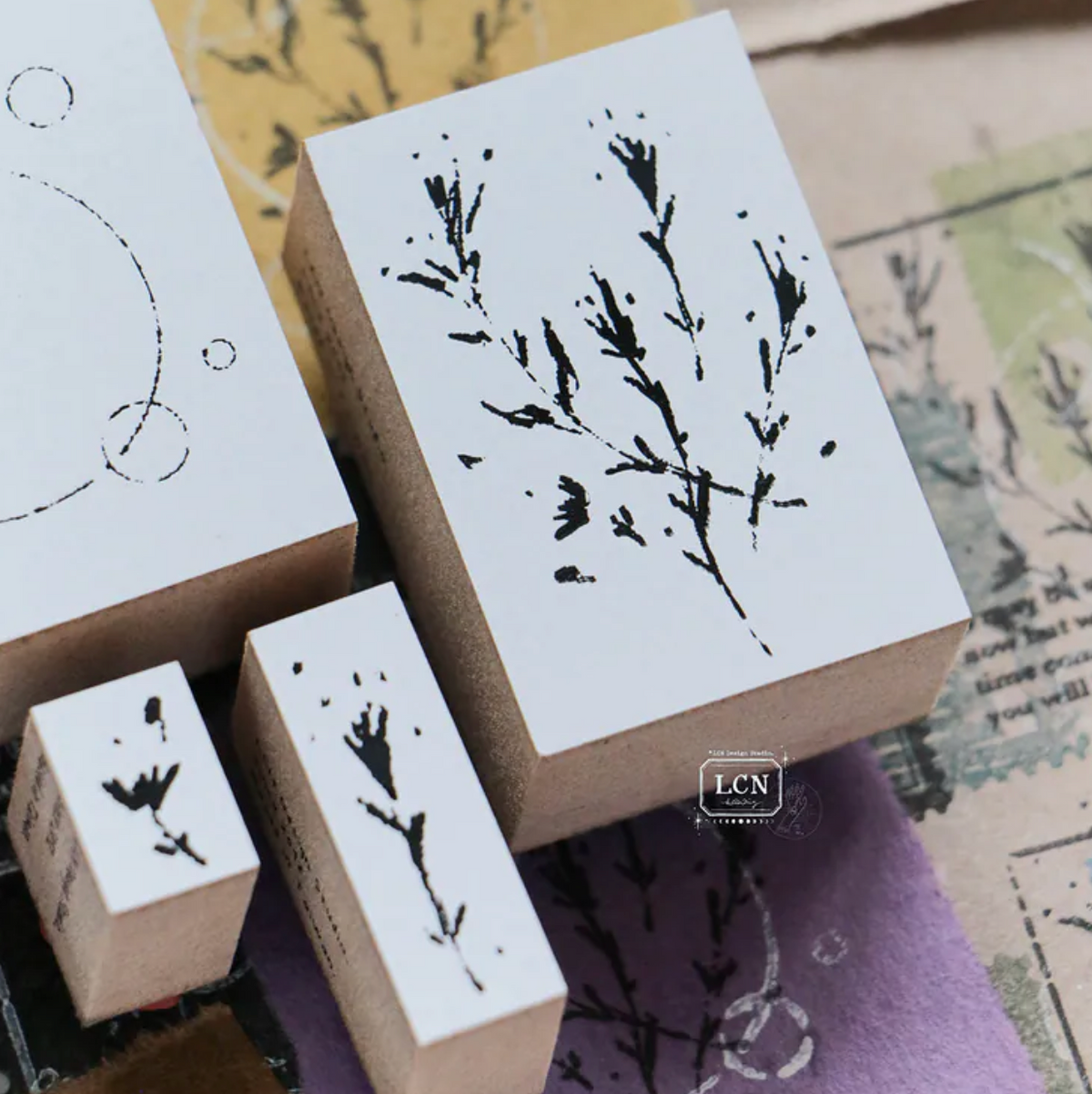 LCN Design Studio Rubber Stamp Set - Wild Flowers