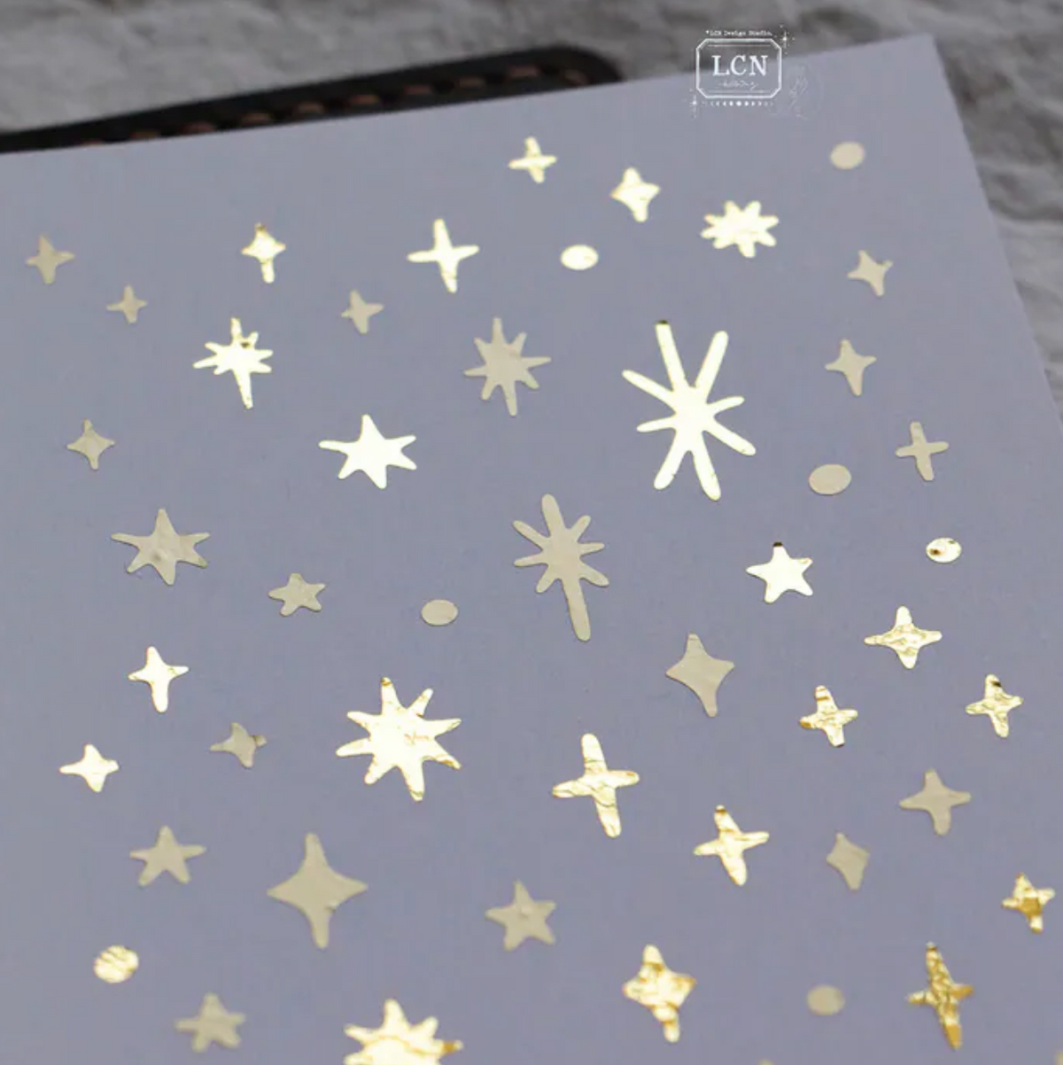 LCN Design Studio Washi Tape - Gold Stars (Matte or Glossy)