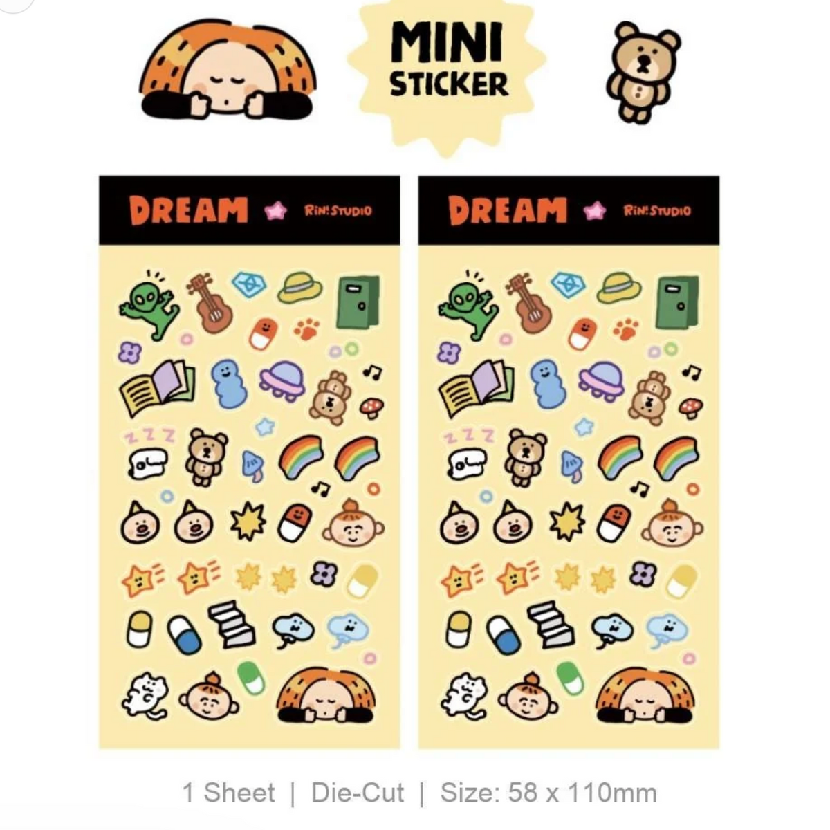 Rin! Studio Mini Sticker Sheet - Dream